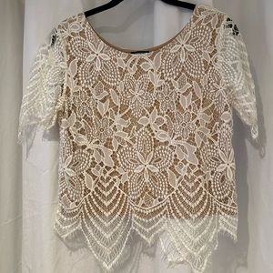 White lace top